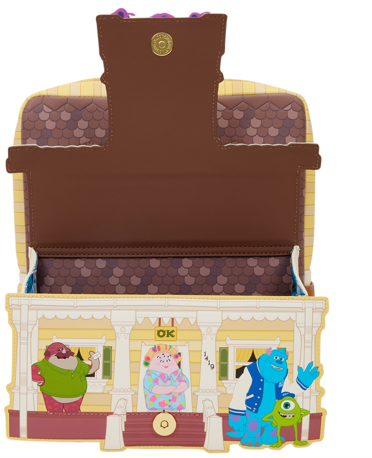 Loungefly Pixar Monsters Inc University Oozma Kappa House Figural Mini Backpack