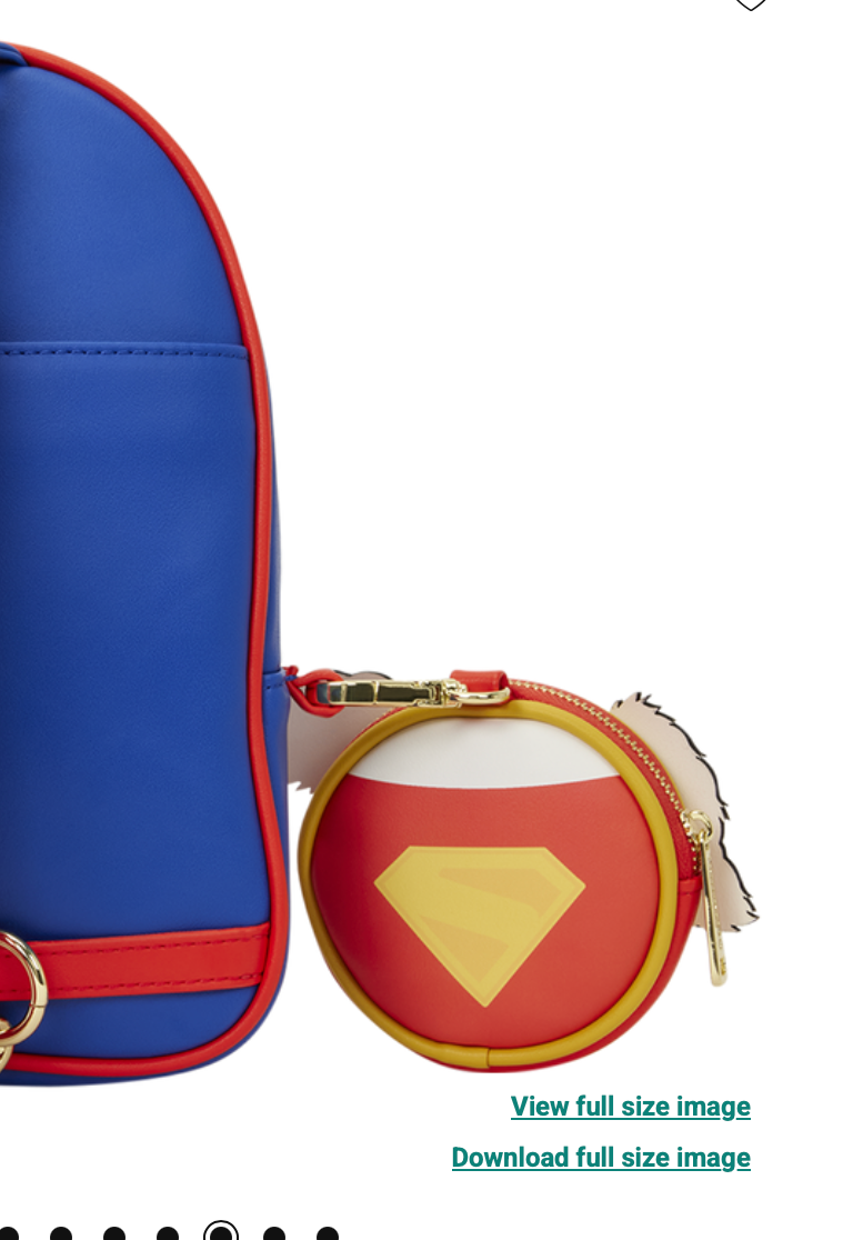 Loungefly DC Comic Supergirl Krypto Sling Crossbody Bag with Coin Bag