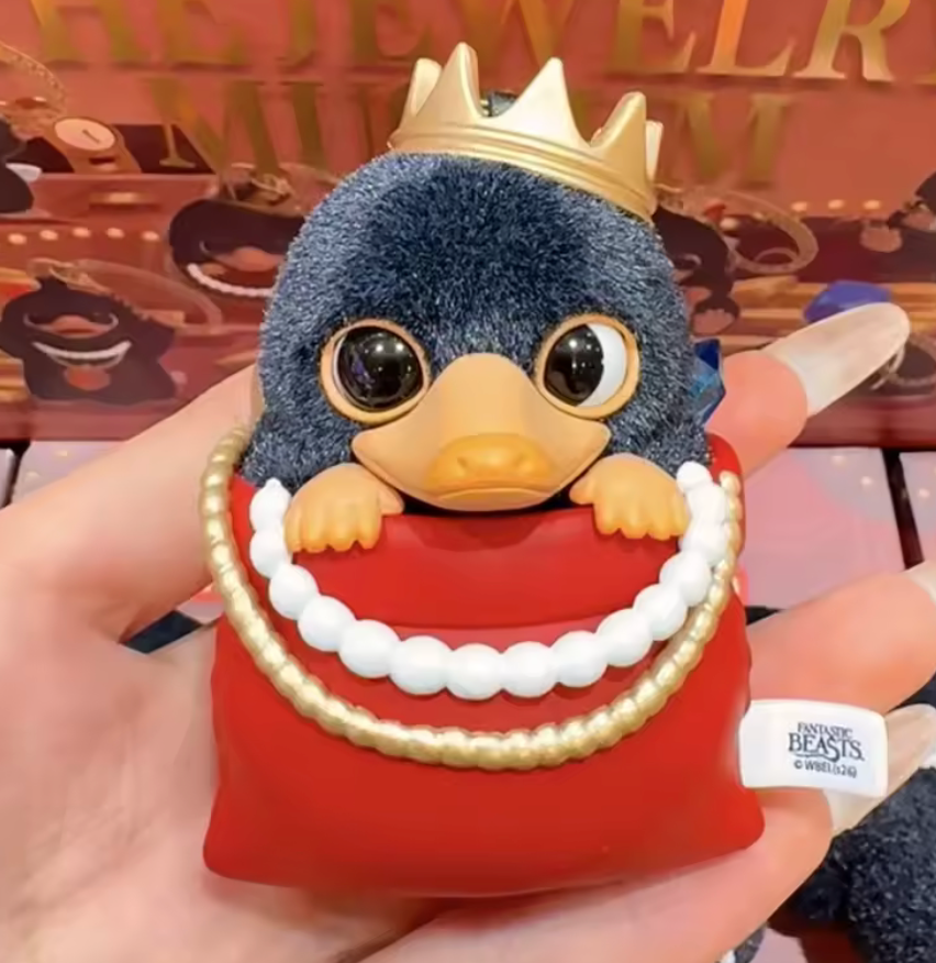 Mini Jewelry Museum Series Flocked Blind Box Kawaii Niffler Keychain
