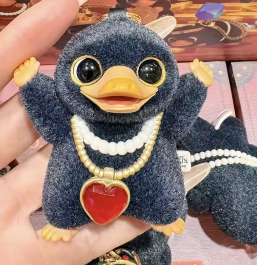 Mini Jewelry Museum Series Flocked Blind Box Kawaii Niffler Keychain
