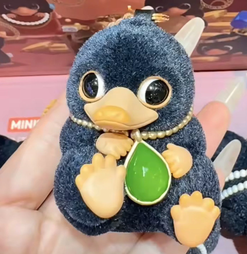 Mini Jewelry Museum Series Flocked Blind Box Kawaii Niffler Keychain