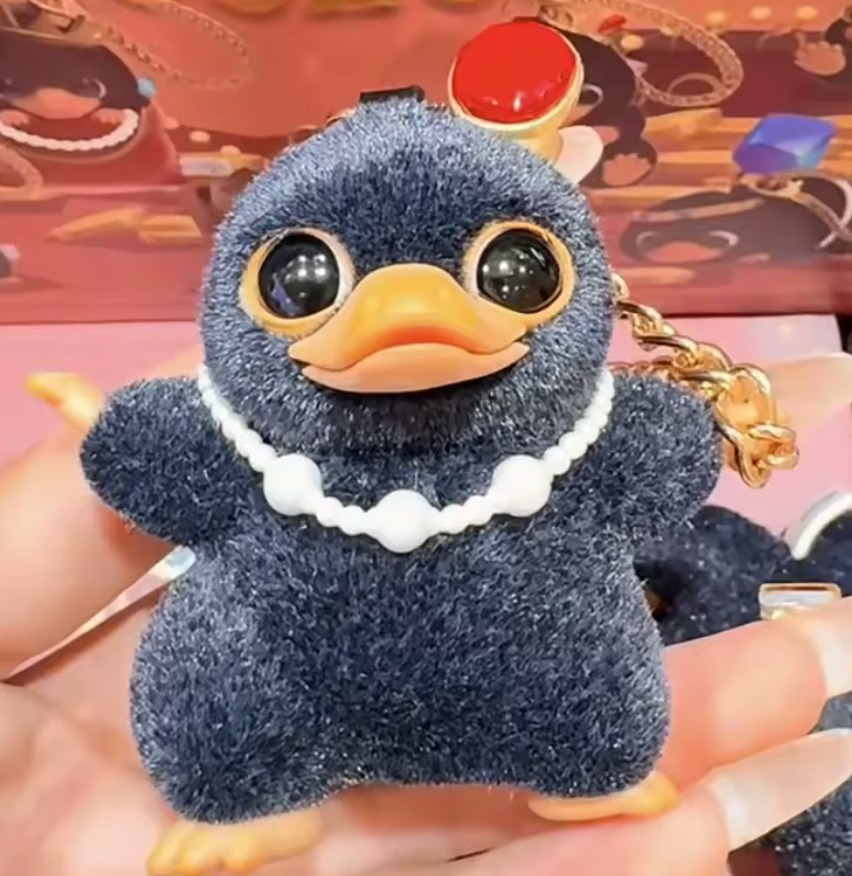 Mini Jewelry Museum Series Flocked Blind Box Kawaii Niffler Keychain