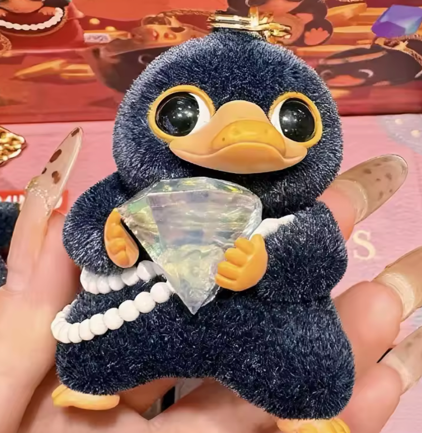 Mini Jewelry Museum Series Flocked Blind Box Kawaii Niffler Keychain