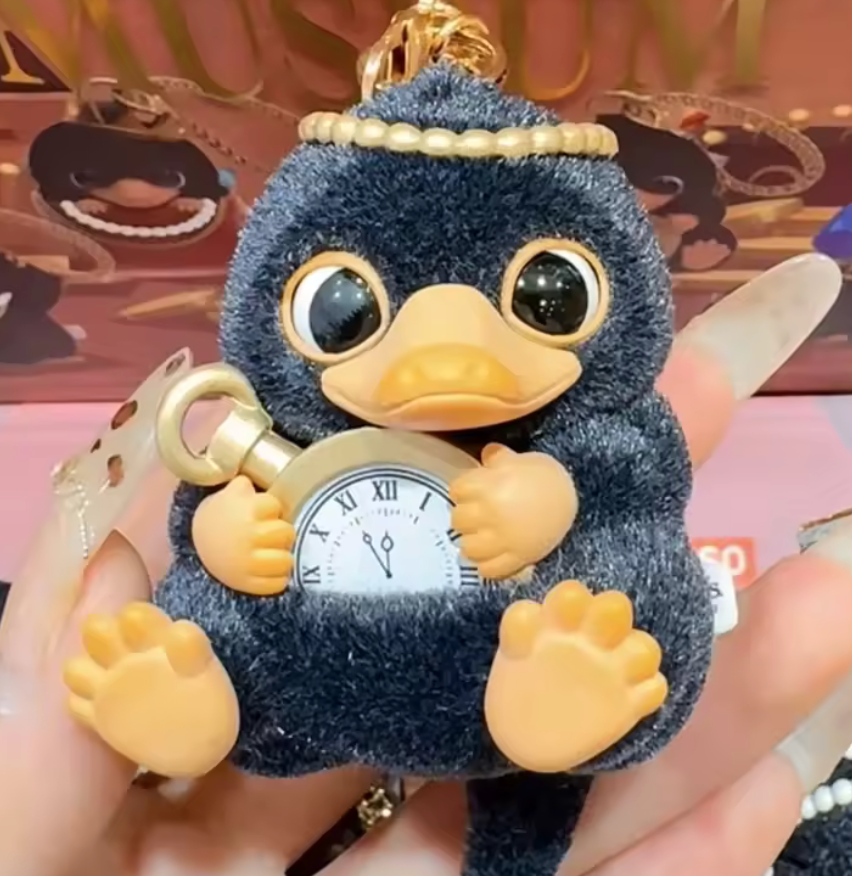 Mini Jewelry Museum Series Flocked Blind Box Kawaii Niffler Keychain