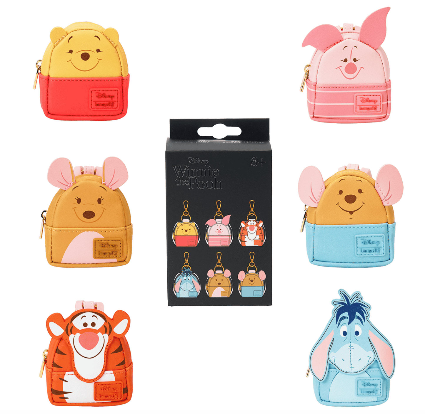 Loungefly Winnie The Pooh &amp; Friends Cosplay Mystery Mini Backpack Keychain Charm