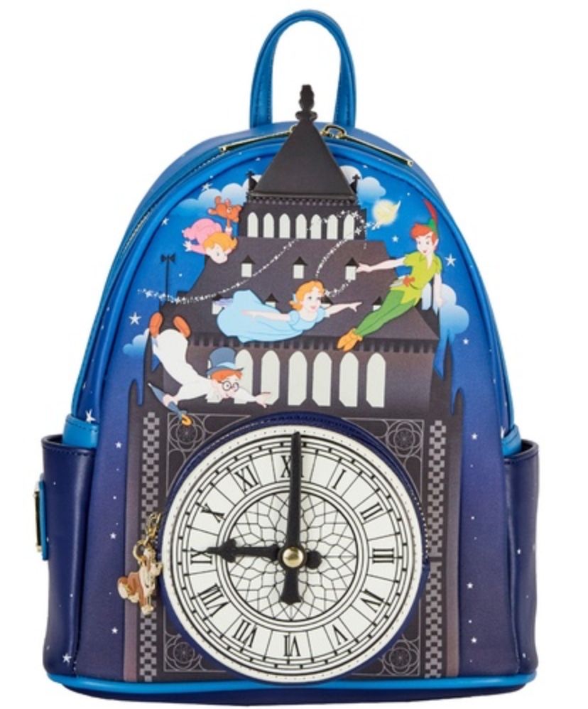 Loungefly Disney Peter Pan Clock Glow in the Dark Mini Backpack