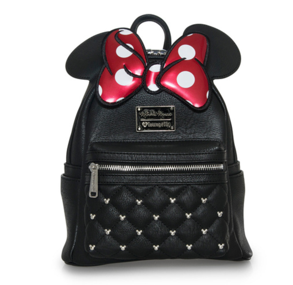 Loungefly Minnie Mouse Classic Bow Quilted Texture Ear Mini Backpack