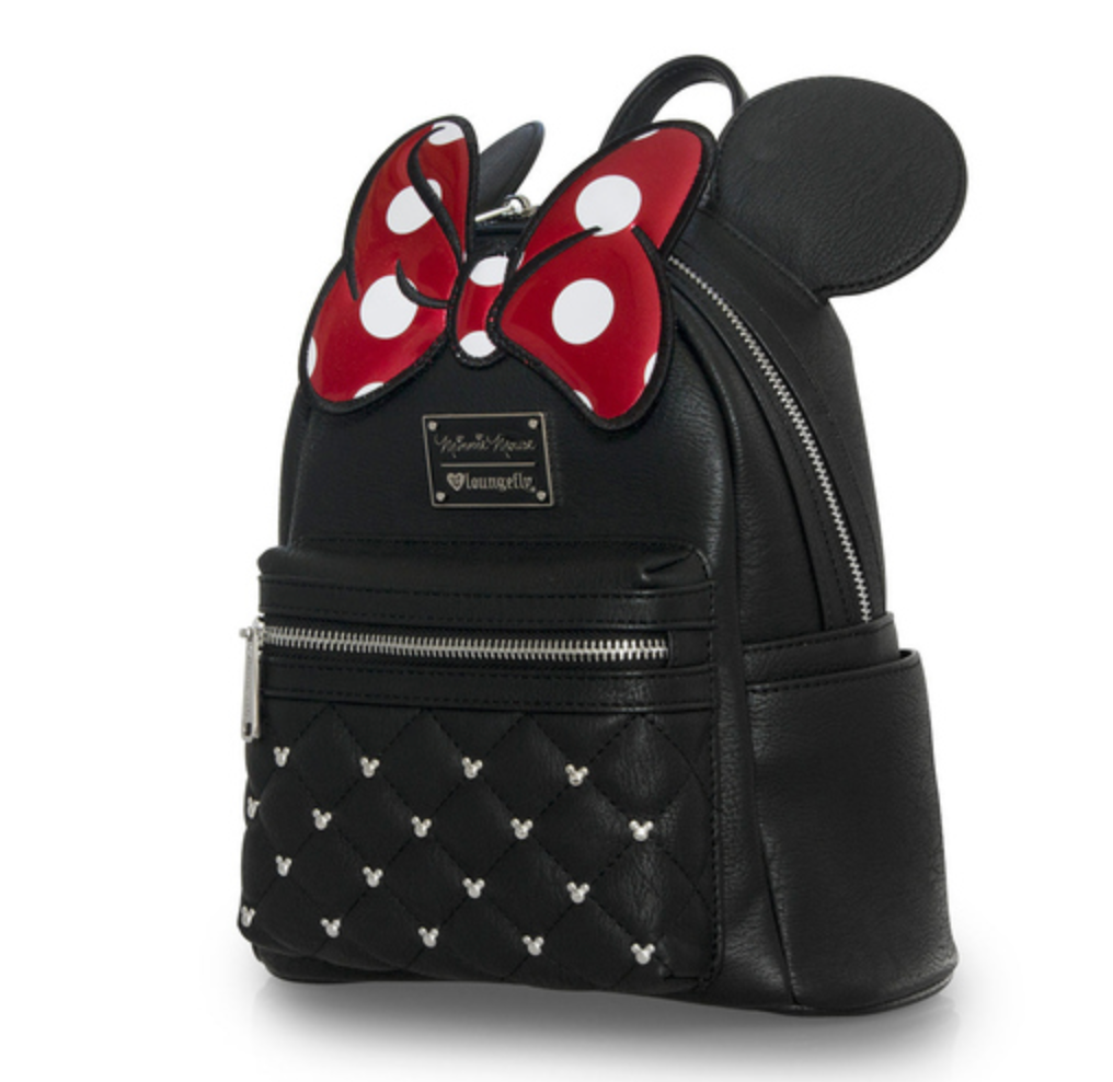 Loungefly Minnie Mouse Classic Bow Quilted Texture Ear Mini Backpack