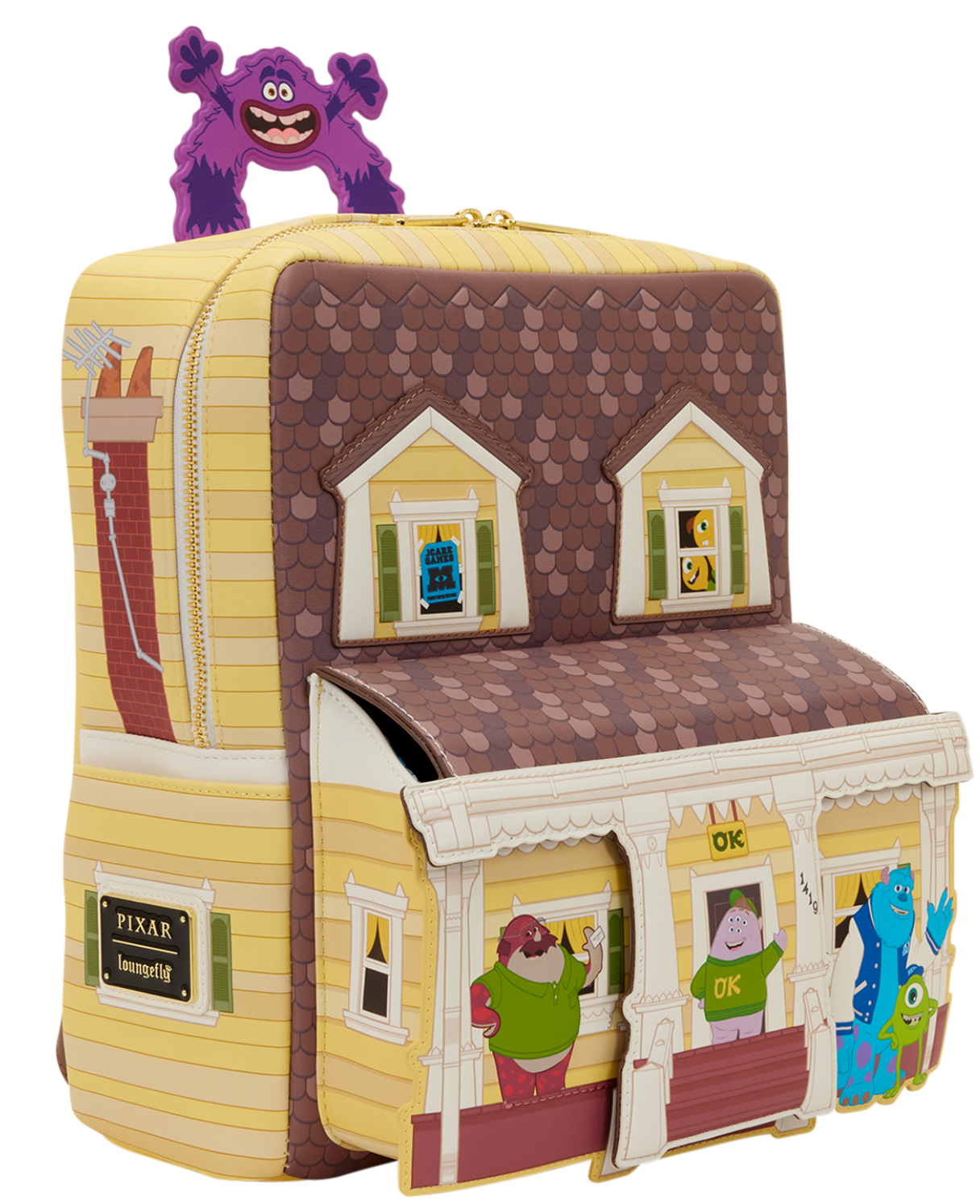 Loungefly Pixar Monsters Inc University Oozma Kappa House Figural Mini Backpack