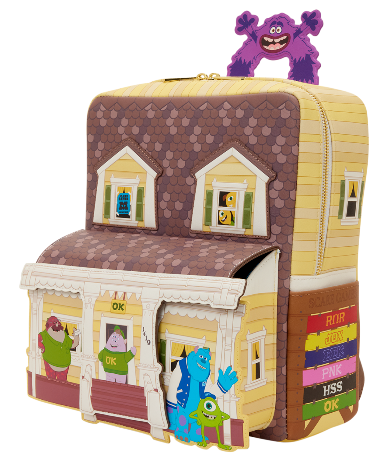 Loungefly Pixar Monsters Inc University Oozma Kappa House Figural Mini Backpack