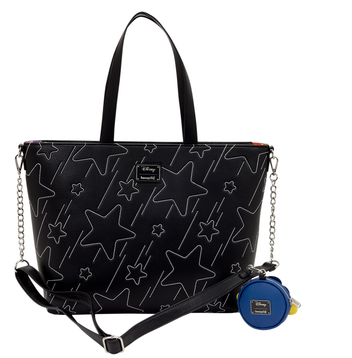 Loungefly Disney Lilo & Stitch Space Adventure Glow Tote Crossbody Bag with Coin Bag