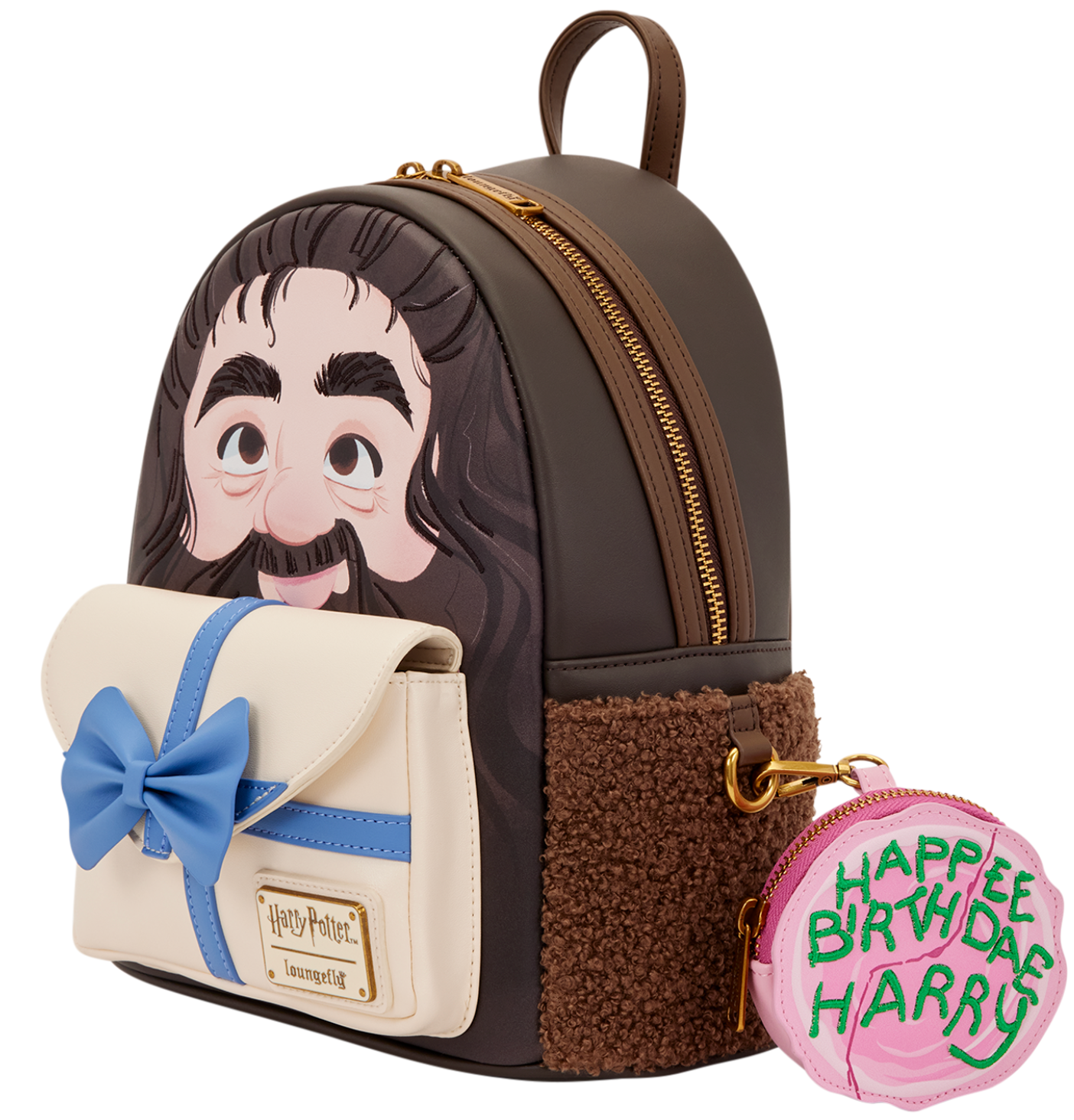 Loungefly Harry Potter Hagrid Birthday Cake Cosplay Mini Backpack with Coin Bag