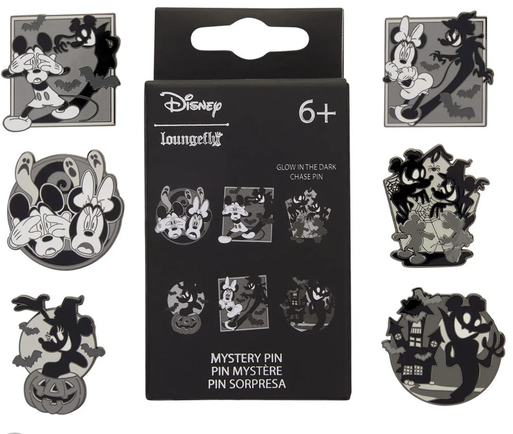 Mickey and Minnie Ghost Disney Loungefly Blind Box Enamel Mystery Pin