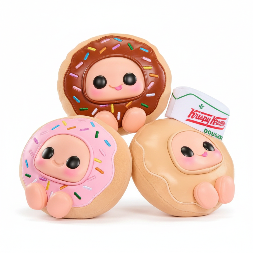Hyojo Krispy Kreme Doughnuts Series, Blind Box Collectible Plush, Limited Edition