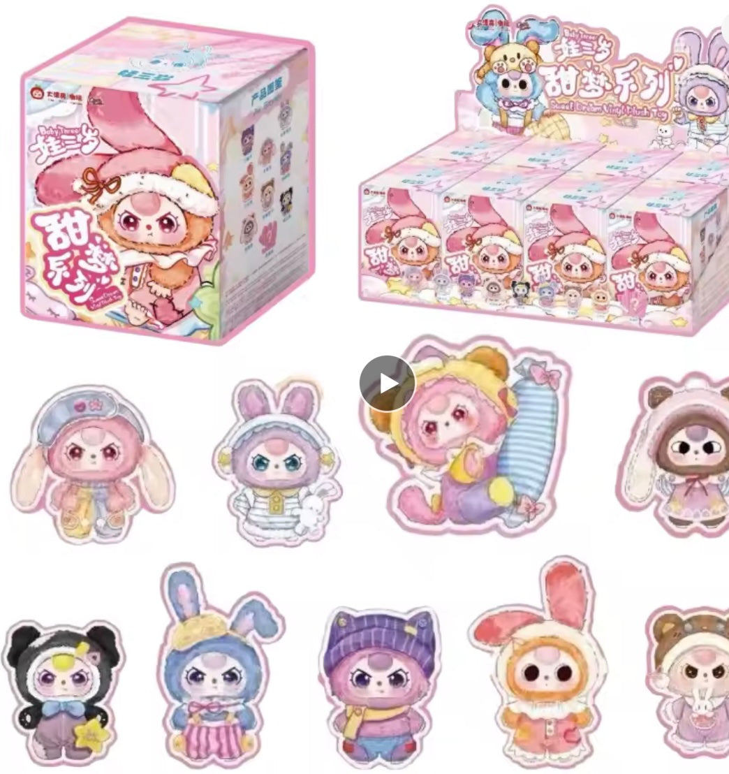 Baby Three Sweet Dreams plush toy soft pastel stuffed animal cute sleeping character collectible doll